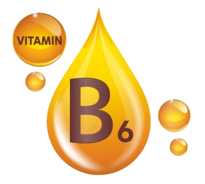 gold colored drop with B6 in the middle